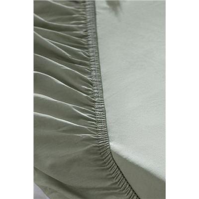 Manon King Size %100 Pamuk Ranforce Lastikli Çarşaf - Yeşil