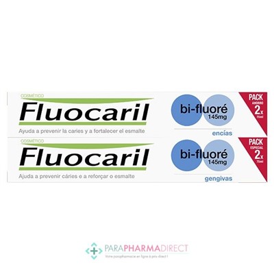 Fluocaril Bi-fluoré 145mg Dentifrice Gencives 2x75mlLot  × 2