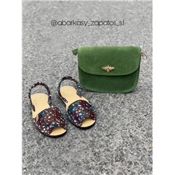 AB.Zapatos · 320-95 · azul+AB.Z PELLE Abeja 23 (360) verde