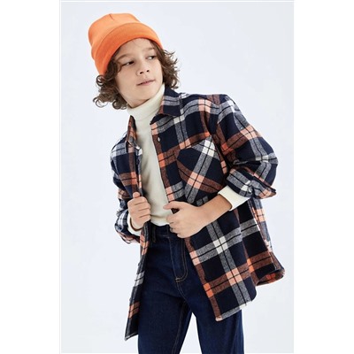 Defacto Erkek Çocuk Oversize Flanel Uzun Kollu Gömlek Z1000A623SP