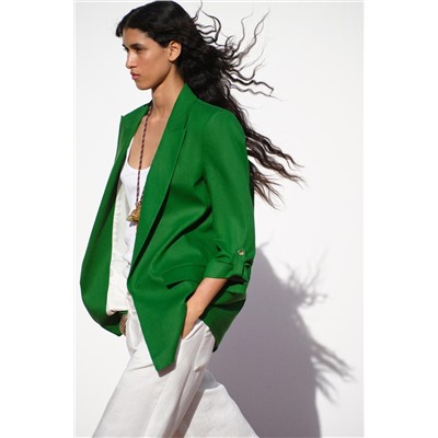 BLAZER WITH ROLLED-UP SLEEVES