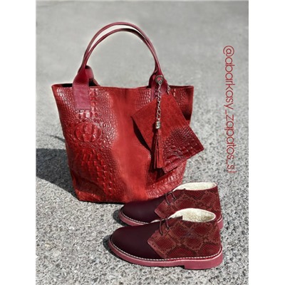 AB.Zapatos 4525 burdeos+Pelle 1607 Coco