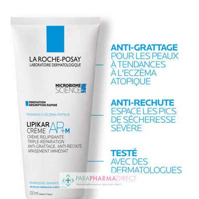 La Roche Posay Lipikar Crème AP+M - Crème Relipidante Triple Réparation 200ml