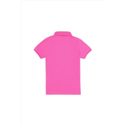 Kız Çocuk Pembe Basic Polo Yaka Tişört