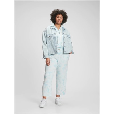 Tie-Dye Straight Leg French Terry Crop Pants