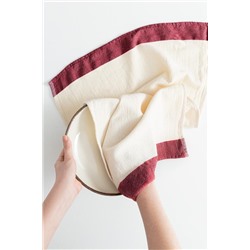 Carla Kurulama Bezi - Kırmızı/Ekru - 40x60 cm