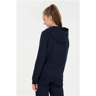 Kadın Lacivert Kapüşonlu Sweatshirt