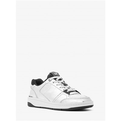 Rebel Metallic Crocodile Embossed Leather Sneaker