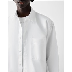 Boxy long sleeve Oxford shirt