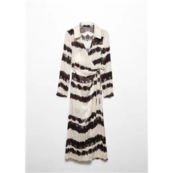 Vestido camisero plisado tie-dye