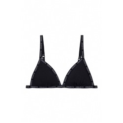 Sujetador triangular algodón copas extraíbles negro