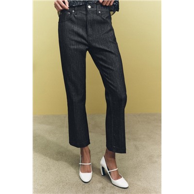 ZW COLLECTION BOOTCUT HIGH-WAIST CROPPED JEANS