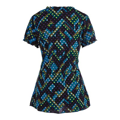koi Scrubs Abstract Origami Print Top
