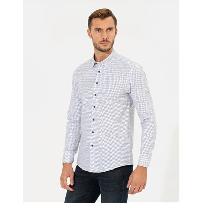 Yeşil Slim Fit Uzun Kollu Gömlek