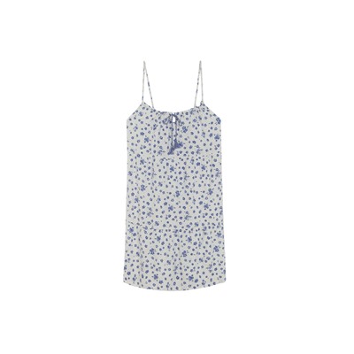 Vestido midi flores blanco