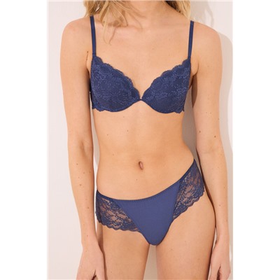 Braga brasileña ancha azul