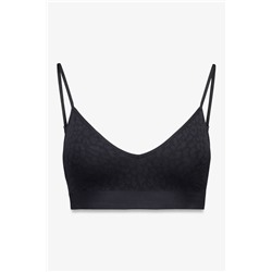 Top sin costuras NATURAL animal print negro