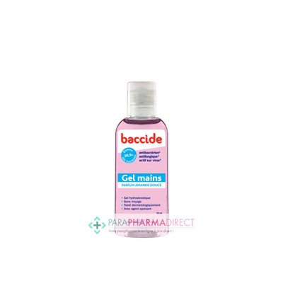 Baccide Gel Mains Hydroalcoolique Amande Douce (rose) Mini 30ml