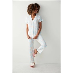 Penti Çok Renkli Flora Gömlek Pantolon Pijama Takımı PNAJ037G23IY-MIX