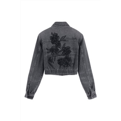 Chaqueta vaquera Negro jaspeado