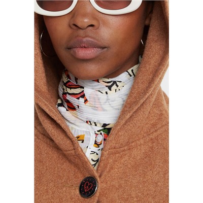 Poncho flor capucha