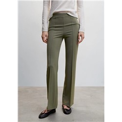 Pantalón recto costuras -  Mujer | MANGO OUTLET Melilla