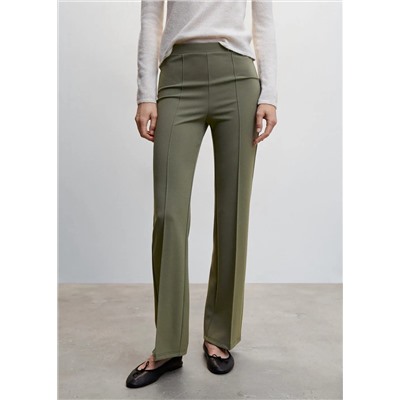 Pantalón recto costuras -  Mujer | MANGO OUTLET Melilla