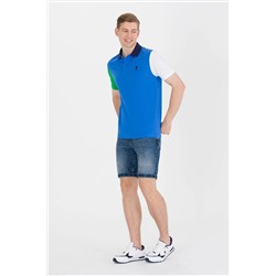 Erkek Saks Polo Yaka Tişört