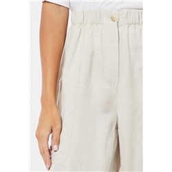 Pantalón 7/8 de lino - Beige