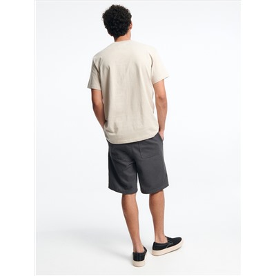 Shorts im Regular-Fit aus Leinenmischung