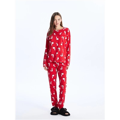LC Waikiki Bisiklet Yaka Yılbaşı Temalı Uzun Kollu Kadın Pijama Takımı, LCW DREAM                                            
                                            Bisiklet Yaka Yılbaşı Temalı Uzun Kollu Kadın Pijama Takımı