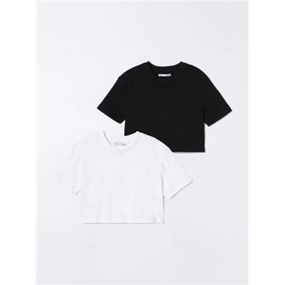 КОМПЛЕКТ ИЗ 2 БАЗОВЫХ футболок CROP