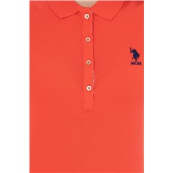 Kadın Kırmızı Basic Polo Yaka Tişört