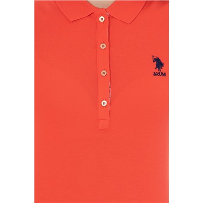 Kadın Kırmızı Basic Polo Yaka Tişört