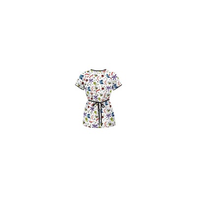 UA A Bug's Life Grey Mock Wrap Scrub Top