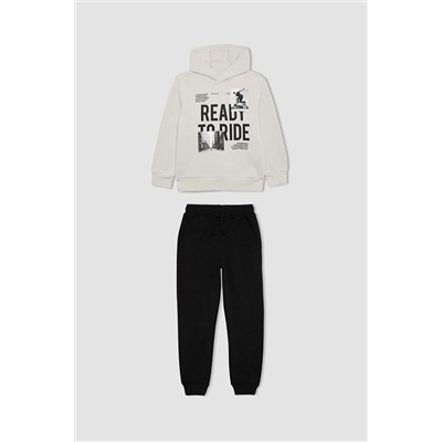 Defacto Erkek Çocuk Kapüşonlu Sweatshirt Eşofman Altı 2'li Takım B2920A823WN