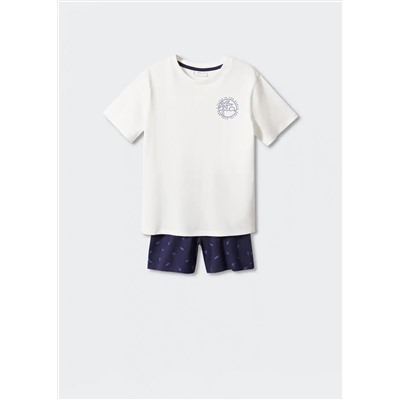 Pijama corto estampado -  Niño | MANGO OUTLET España