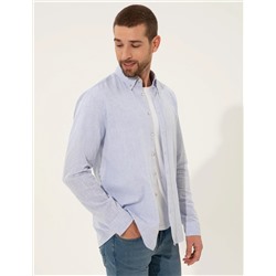 Açık Mavi Regular Fit Uzun Kollu Gömlek