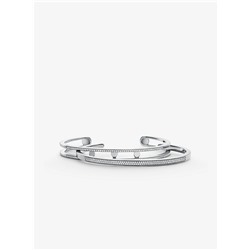 MICHAEL KORS Precious Metal-Plated Sterling Silver Pavé Nesting Cuff