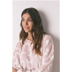 Pijama largo polar mousse lunas