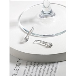 Серьги из серебра с фианитами родированные 925 пробы С-3955-Р
