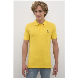 Erkek Safran Polo Yaka Basic T-Shirt