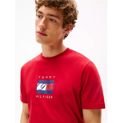 Short-Sleeve 1985 Flag Graphic T-Shirt