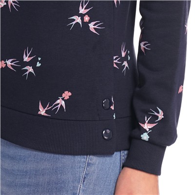 Damen Sweatpullover mit Schwalben-Motiv