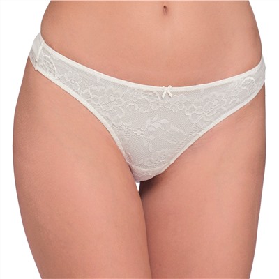 2 Damen Strings mit floraler Spitze