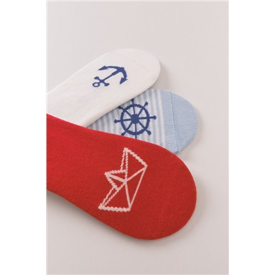 Pack 3 calcetines invisibles print marineros