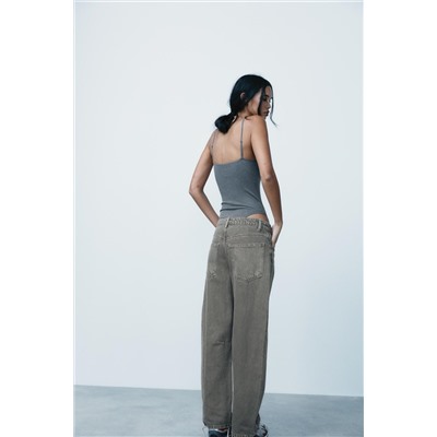 TRF MID-RISE BAGGY BALLOON JEANS