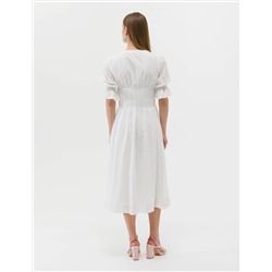 Ekru Regular Fit Dokuma Elbise