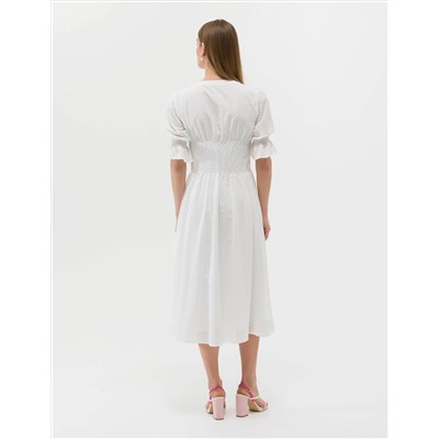 Ekru Regular Fit Dokuma Elbise