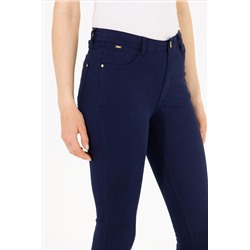 Kadın Lacivert Toothpick Fit Pantolon